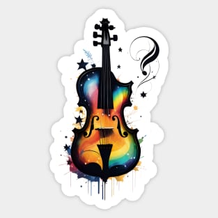 Colorful violin Sticker